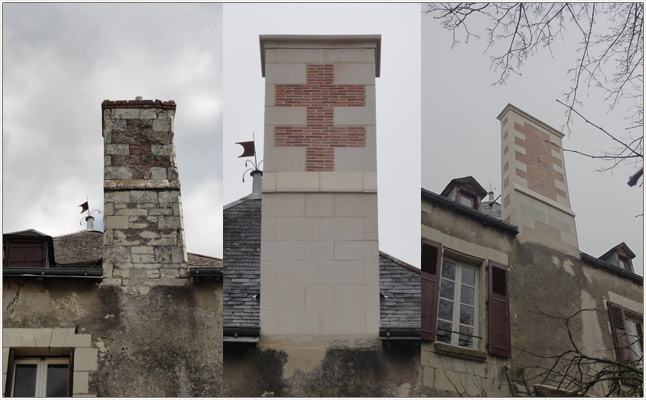 renovation cheminée extérieure en pierre avant et après travaux